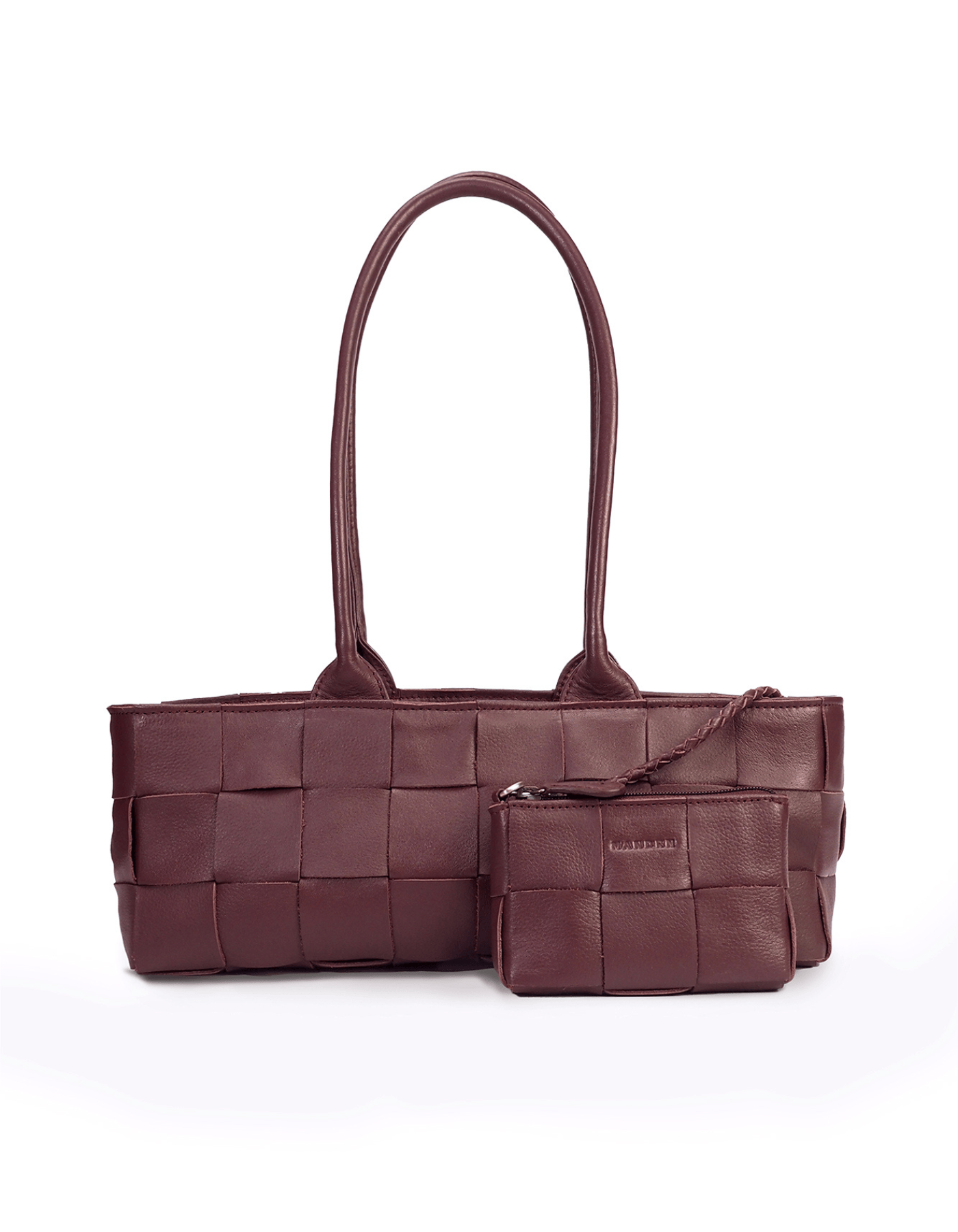 Mandrn Woven Rosalie - Burgundy Purse