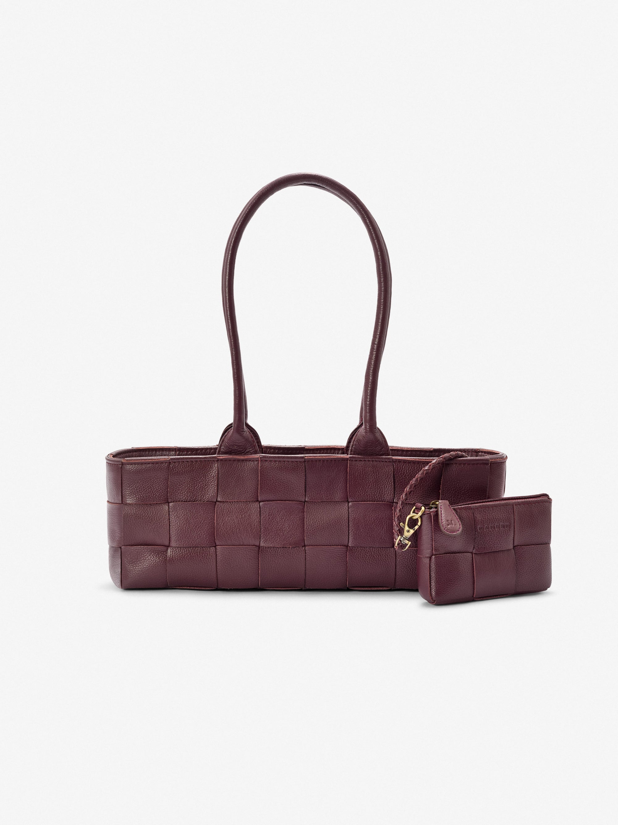 Mandrn Woven Rosalie - Burgundy Purse