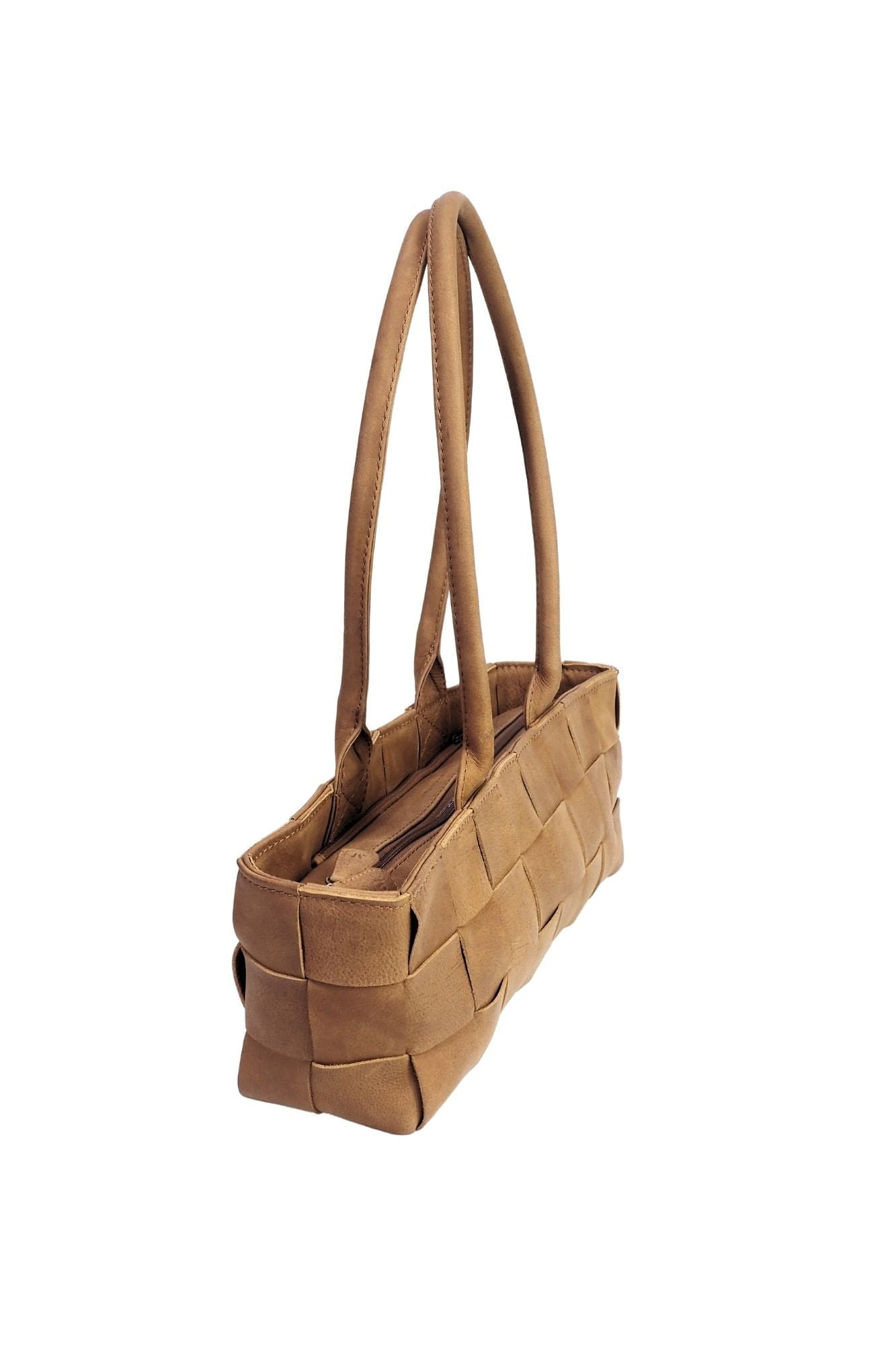 Mandrn Woven Rosalie - Saddle (Light) Purse