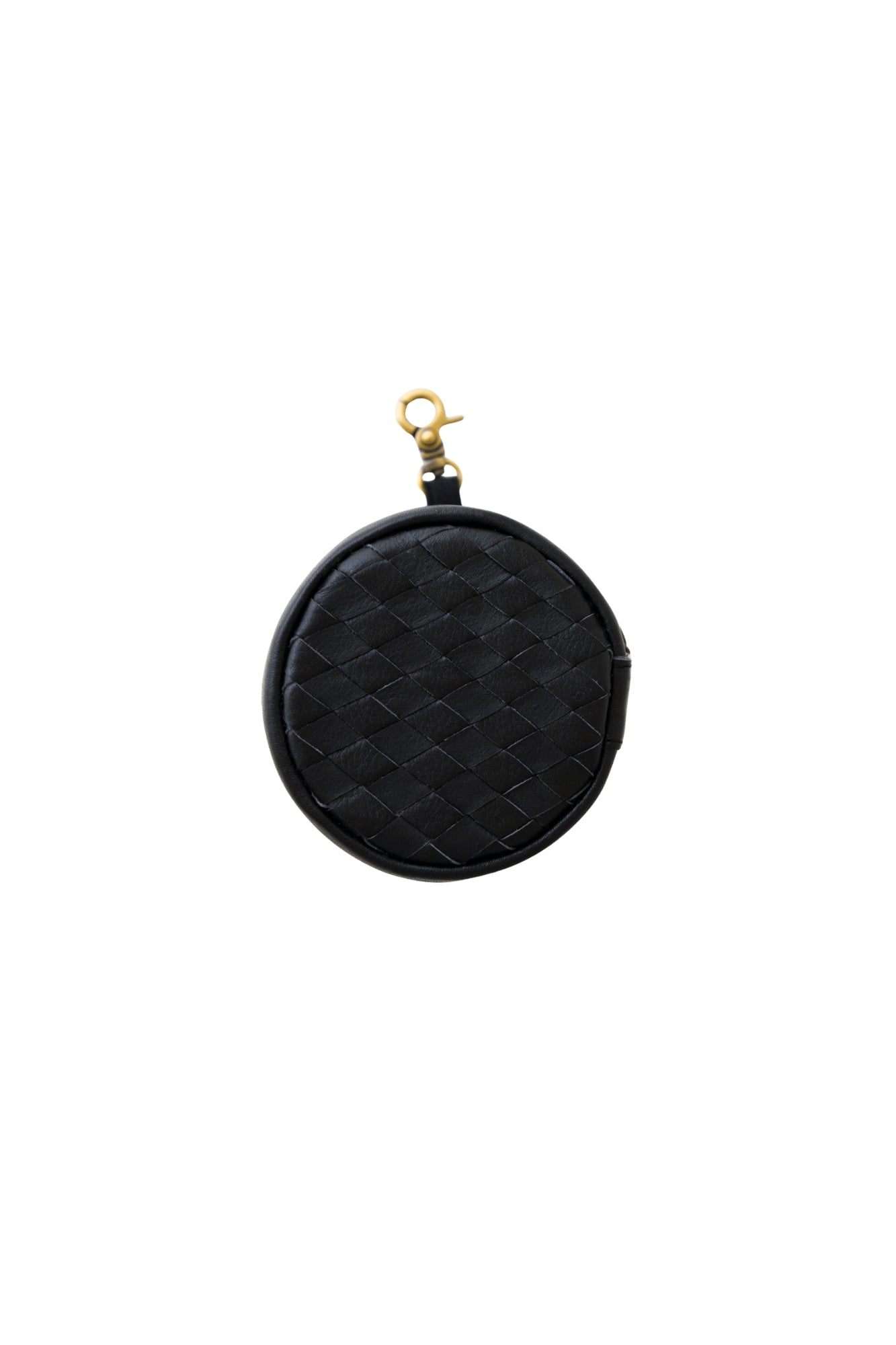 MANDRN | The Woven Rover - Black Leather Circle Pouch