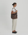 [PRE-ORDER] Woven Evra Tote - Saddle (Dark)