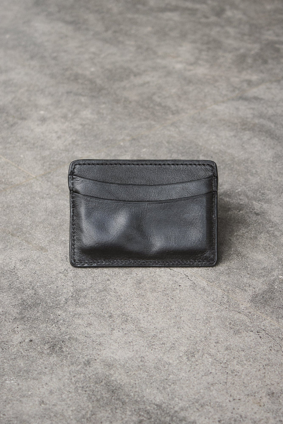 MANDRN | The Cardholder Luxe - Black Leather Wallet