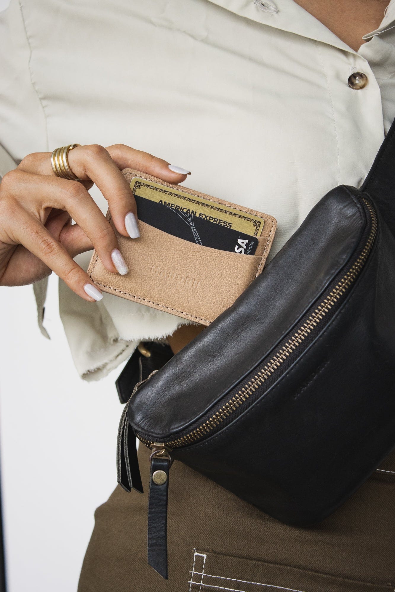 Mandrn Cardholder Luxe - Sand Cardholder